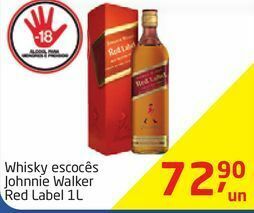 Tenda Atacado Whisky escocês johnnie walker red label 1l oferta