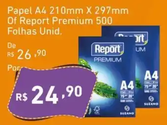 Papel A4 210mm X 297mm Of Report Premium 500 Folhas Unid.