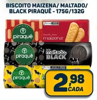 Dom Atacadista BISCOITO MAIZENA/ MALTADO/ BLACK PIRAQUÊ - 175G/132G oferta
