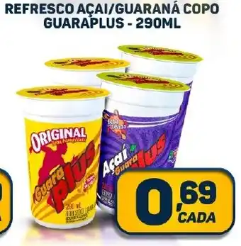 Dom Atacadista REFRESCO AÇAI/GUARANÁ COPO GUARAPLUS - 290ML oferta
