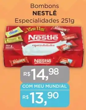 Supermercados Mundial Bombons NESTLÉ Especialidades 251g oferta