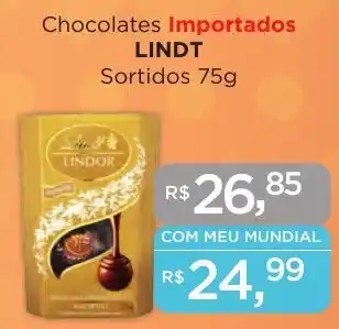 Chocolates Importados LINDT Sortidos 75g