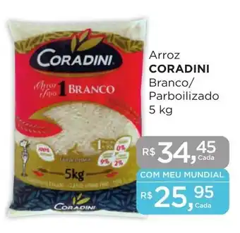 Supermercados Mundial Arroz CORADINI Branco/ Parboilizado 5 kg oferta