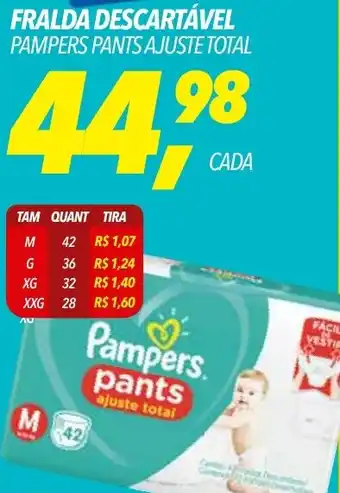 Frangolândia FRALDA DESCARTÁVEL PAMPERS PANTS AJUSTE TOTAL oferta