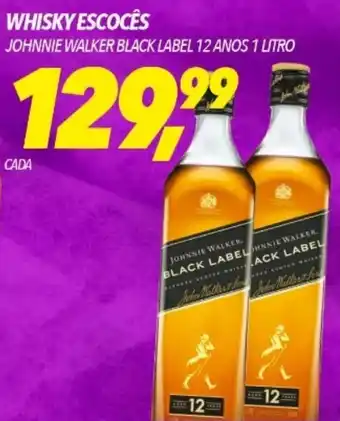 Frangolândia WHISKY ESCOCÊS JOHNNIE WALKER BLACK LABEL 12 ANOS 1 LITRO oferta