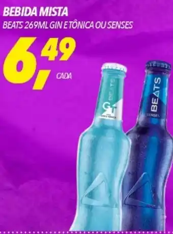 BEBIDA MISTA BEATS 269ML GIN ETÔNICA OU SENSES