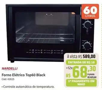 NARDELLI Forno Elétrico Top60 Black