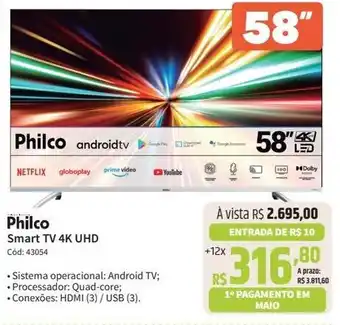Deltasul Philco Smart TV 4K UHD oferta