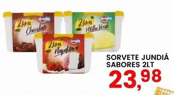 Federzoni Supermercados SORVETE JUNDIÁ SABORES 2LT oferta
