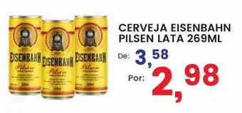 Federzoni Supermercados CERVEJA EISENBAHN PILSEN LATA 269ML oferta