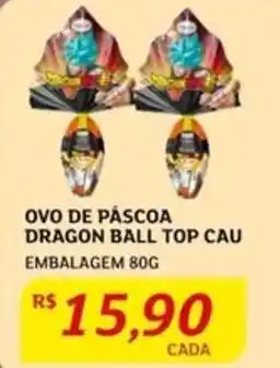 Assaí Atacadista OVO DE PÁSCOA DRAGON BALL TOP CAU EMBALAGEM 80G oferta