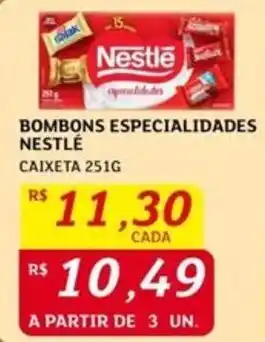 Assaí Atacadista BOMBONS ESPECIALIDADES NESTLÉ CAIXETA 251G oferta