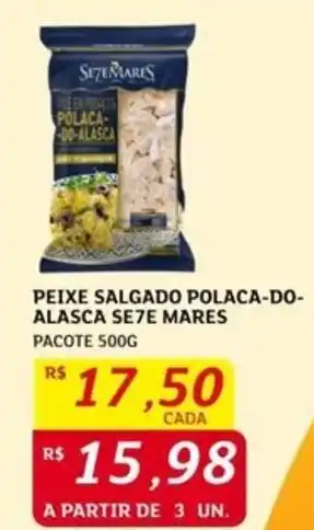 Assaí Atacadista PEIXE SALGADO POLACA-DO- ALASCA SE7E MARES PACOTE 500G oferta