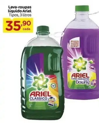 Carrefour Lava-roupas líquido Ariel Tipos, 3 litros oferta