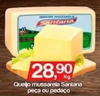 Supermercados Gricki Queijo mussarela Santana peça ou pedaço oferta