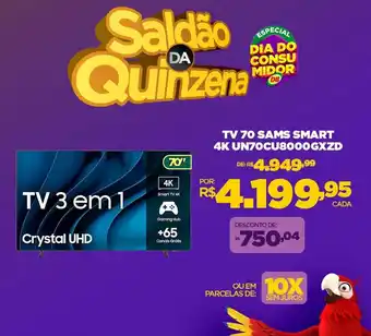 DB Supermercados TV 70 SAMS SMART 4K UN70CU8000GXZD oferta
