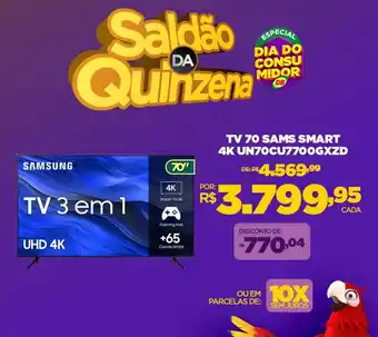 DB Supermercados TV 70 SAMS SMART 4K UN70CU7700GXZD oferta