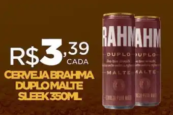 DB Supermercados CERVEJA BRAHMA MALTE DUPLO SLEEK 350ML oferta
