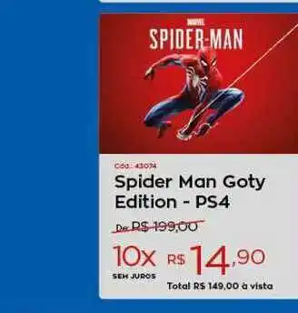 Ibyte Spider Man Goty Edition Ps4 oferta