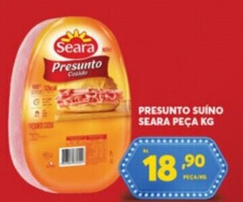 Atacadão Centro Sul Presunto Suino Seara peca 1kg oferta