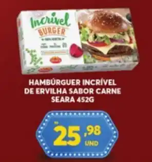 Atacadão Centro Sul Hamburguer Incrivel De Ervilha Sabor Carne Seara 452g oferta
