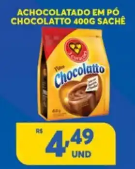 Atacadão Centro Sul Achocolatado em po Chocolatto 400g sache oferta