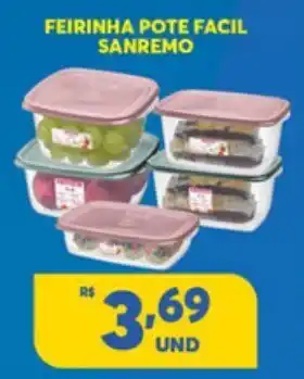 Atacadão Centro Sul Feirinha Pote Facil Sanremo oferta