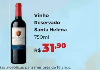 Villarreal Supermercados Vinho Reservado Santa Helena 750ml oferta
