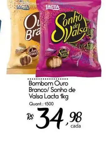 Bombom Ouro Branco/ Sonho De Valsa Lacta 1kg