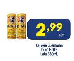 Arena Atacado Cerveja Eisenbahn Puro Malte lata 350ml oferta