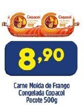 Arena Atacado Carne Moida de Frango Congelado Copacol pacote 500g oferta