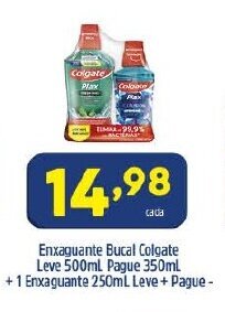 Arena Atacado Enxaguante Bucal Colgate Leve 500ml Pague 350ml + 1 Enxaguante 250ml leve+ pague- oferta