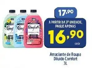 Arena Atacado Amaciante de Roupa Diluido Comfort 3L oferta