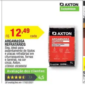 Leroy Merlin Argamassa Refratários Axton oferta