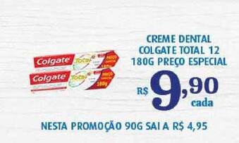 Bahamas Supermercados Creme Dental Colgate Total 12 180g Preço Especial oferta