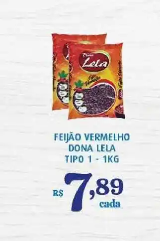 Feijão Vermelho Dona Lela Tipo 1 1kg