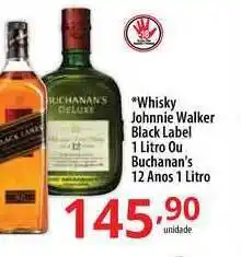 Akki Atacadista Whisky Johnnie Walker Black Label Ou Buchanan's 12 Anos oferta
