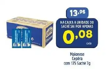 Arena Atacado Maionese Cepera com 175 saches de 7g oferta