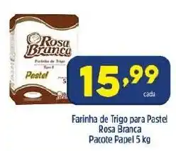 Arena Atacado Farinha de Trigo para Pastel Rosa Branca pacote Papel 5kg oferta