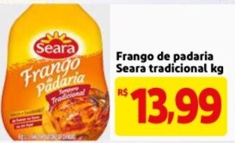 Mercado Extra Frango de padaria Seara tradicional 1kg oferta