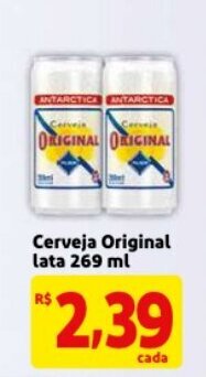 Mercado Extra Cerveja Original lata 269ml oferta