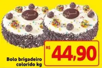 Bolo Brigadeiro colorido 1kg