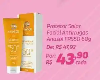 Protetro Solar Facial Antirrugas Anasol Fps50 60g