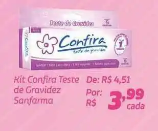 Coocerqui Kit Confira Teste De Gravidez Sanfarma oferta