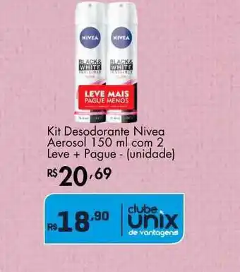 Supermercados Imperatriz Kit Desodorante Nivea Aerosol 150ml com 2 Leve+ Pague- (unidade) oferta