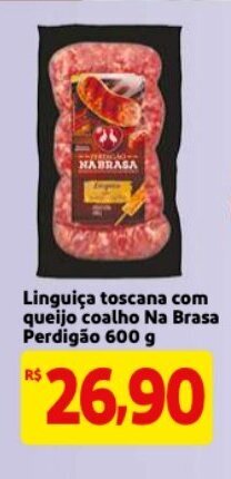 Mercado Extra Linguica toscana com queijo coalho Na Brasa Perdigao 600g oferta