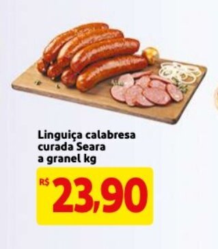 Mercado Extra Linguica Calabresa Curada Seara a granel 1kg oferta