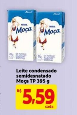 Mercado Extra Leite Condensado Semidesnatado Moca TP 395g oferta