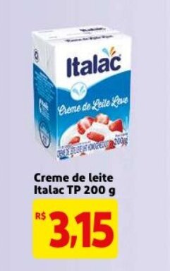 Mercado Extra Creme de Leite Italac TP 200g oferta