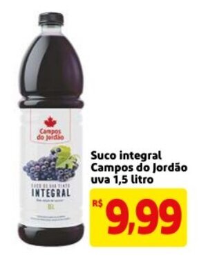Mercado Extra Suco Integral Campos do Jordao uva 1.5L oferta